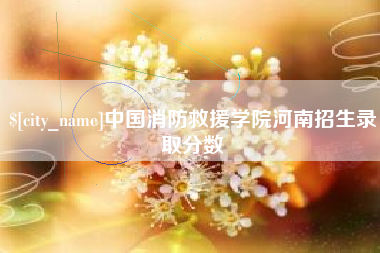 自贡中国消防救援学院河南招生录取分数