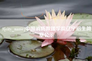 自贡中国消防救援学院辽宁招生简章公示