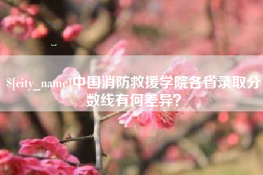 自贡中国消防救援学院各省录取分数线有何差异？