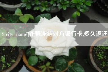 自贡诈骗冻结对方银行卡,多久返还