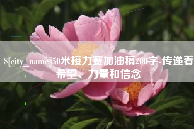 自贡50米接力赛加油稿200字-传递着希望、力量和信念