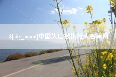 自贡中国失信被执行人名单网