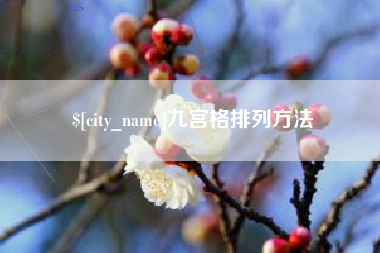 自贡九宫格排列方法
