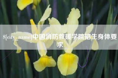 自贡中国消防救援学院招生身体要求