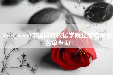自贡中国消防救援学院辽宁省录取名单查询