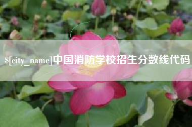 自贡中国消防学校招生分数线代码