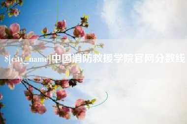 自贡中国消防救援学院官网分数线