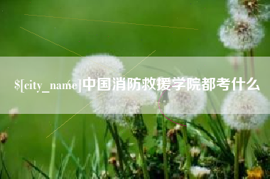自贡中国消防救援学院都考什么