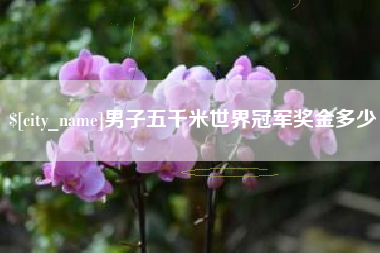 自贡男子五千米世界冠军奖金多少