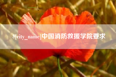 自贡中国消防救援学院要求