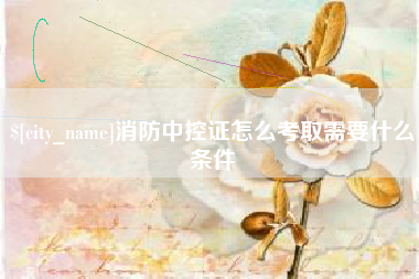自贡消防中控证怎么考取需要什么条件