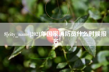 自贡2021年国家消防员什么时候报名
