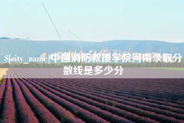 自贡中国消防救援学院河南录取分数线是多少分