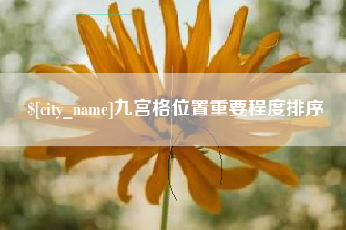 自贡九宫格位置重要程度排序