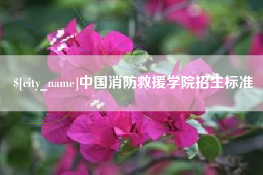 自贡中国消防救援学院招生标准