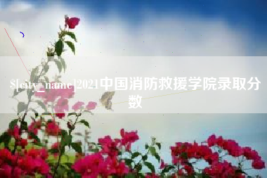 自贡2021中国消防救援学院录取分数