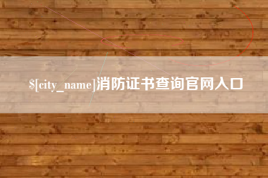 自贡消防证书查询官网入口