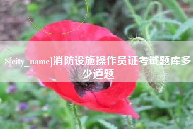 自贡消防设施操作员证考试题库多少道题
